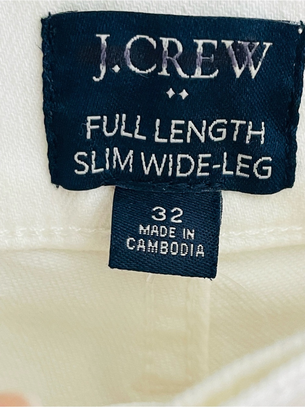 J Crew Fac NWT Slim Wide Leg Sailor Jeans Size 32 All Day Stretch Seashell White - Picture 7 of 14